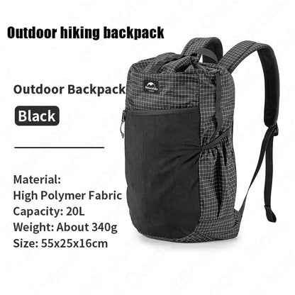 Travel Backpack 20L Lightweight High Polymer Hiking Waterproof Backpack