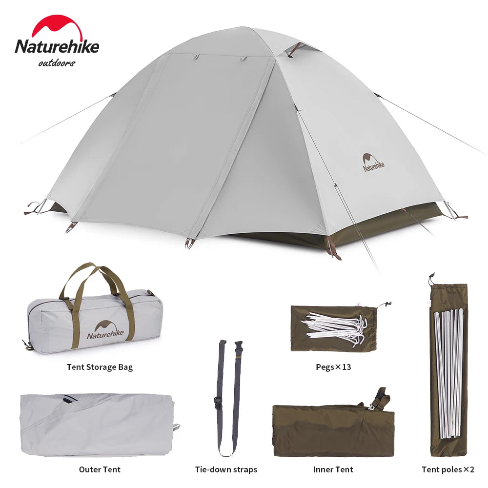 Camping Tent 2-3 People Waterproof UPF50+ Camping Tent Outdoor Ultralight Portable Hiking Trekking Sun Shelter