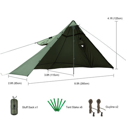 Onetigris Raincoat TENTSFORMER Poncho Shelter Waterproof 3 Season Single Tents for Camping